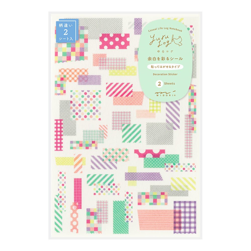 Stickers repositionnables MIDORI Yuru Log - Ruban - 