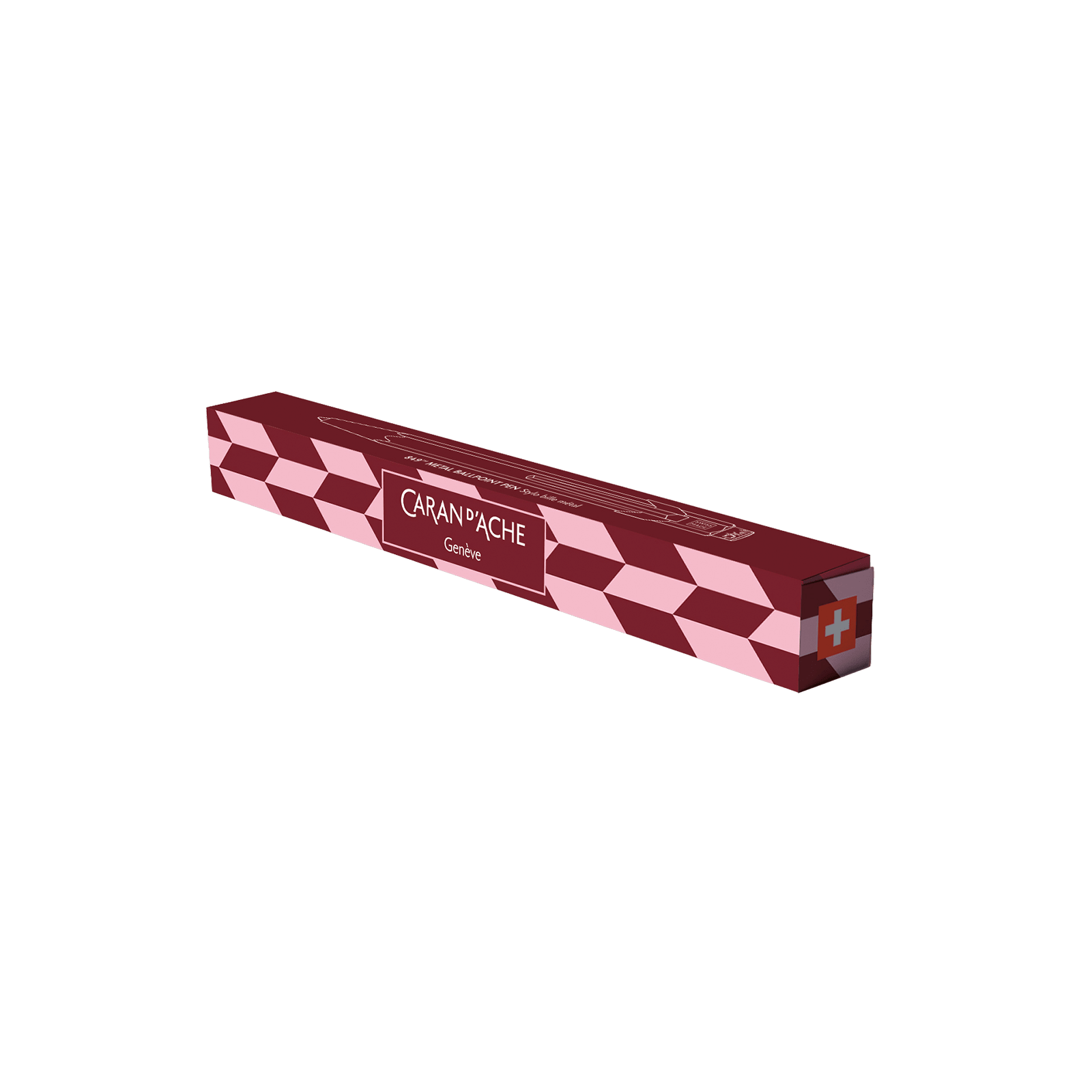 Stylo bille CARAN D'ACHE 849 Mosaic Édition Spéciale - Rouge Grenat - 7630002364584