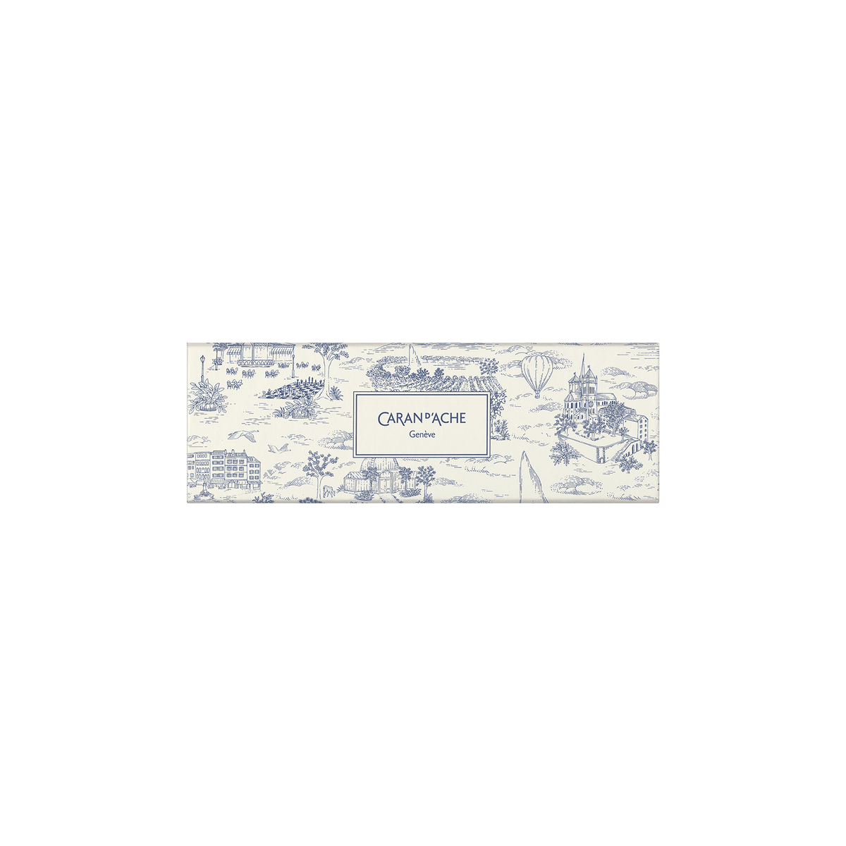 Stylo bille CARAN D'ACHE 849 Toile de Jouy Geneva Edition - Blanc - 7630002365680