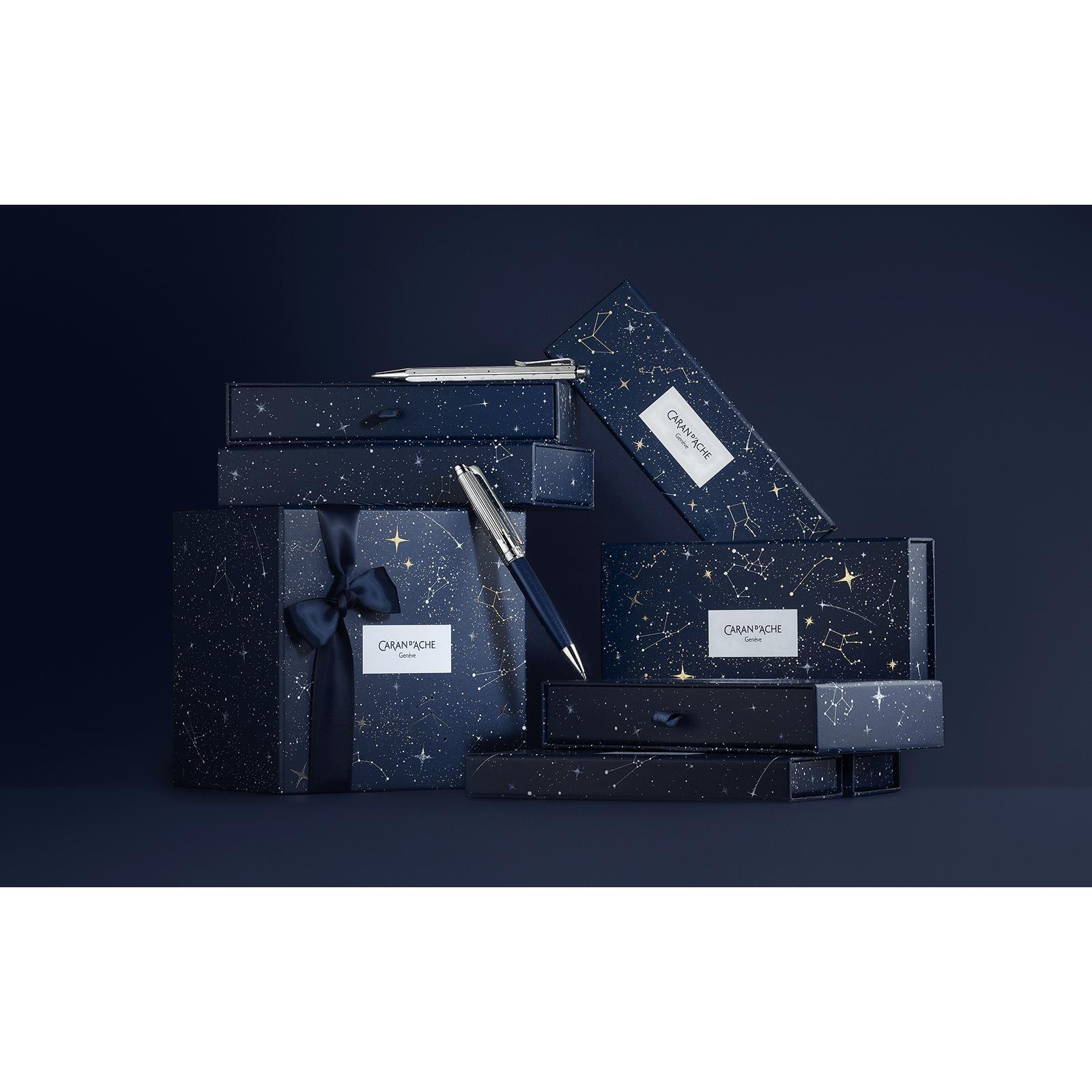 Stylo bille CARAN D'ACHE Léman COSMIC BLUE Édition Spéciale - Medium (M) - Bleu nuit - 