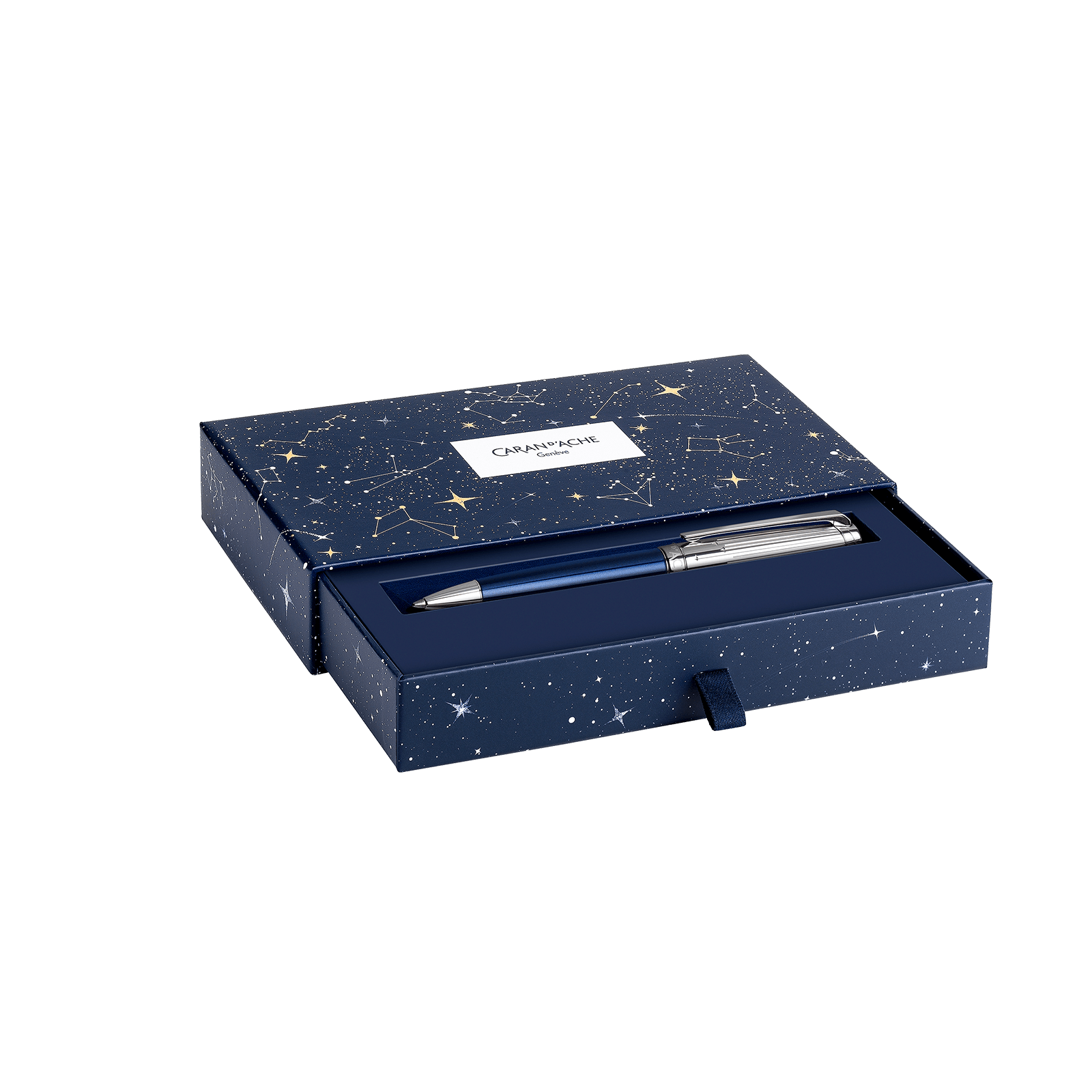 Stylo bille CARAN D'ACHE Léman COSMIC BLUE Édition Spéciale - Medium (M) - Bleu nuit - 