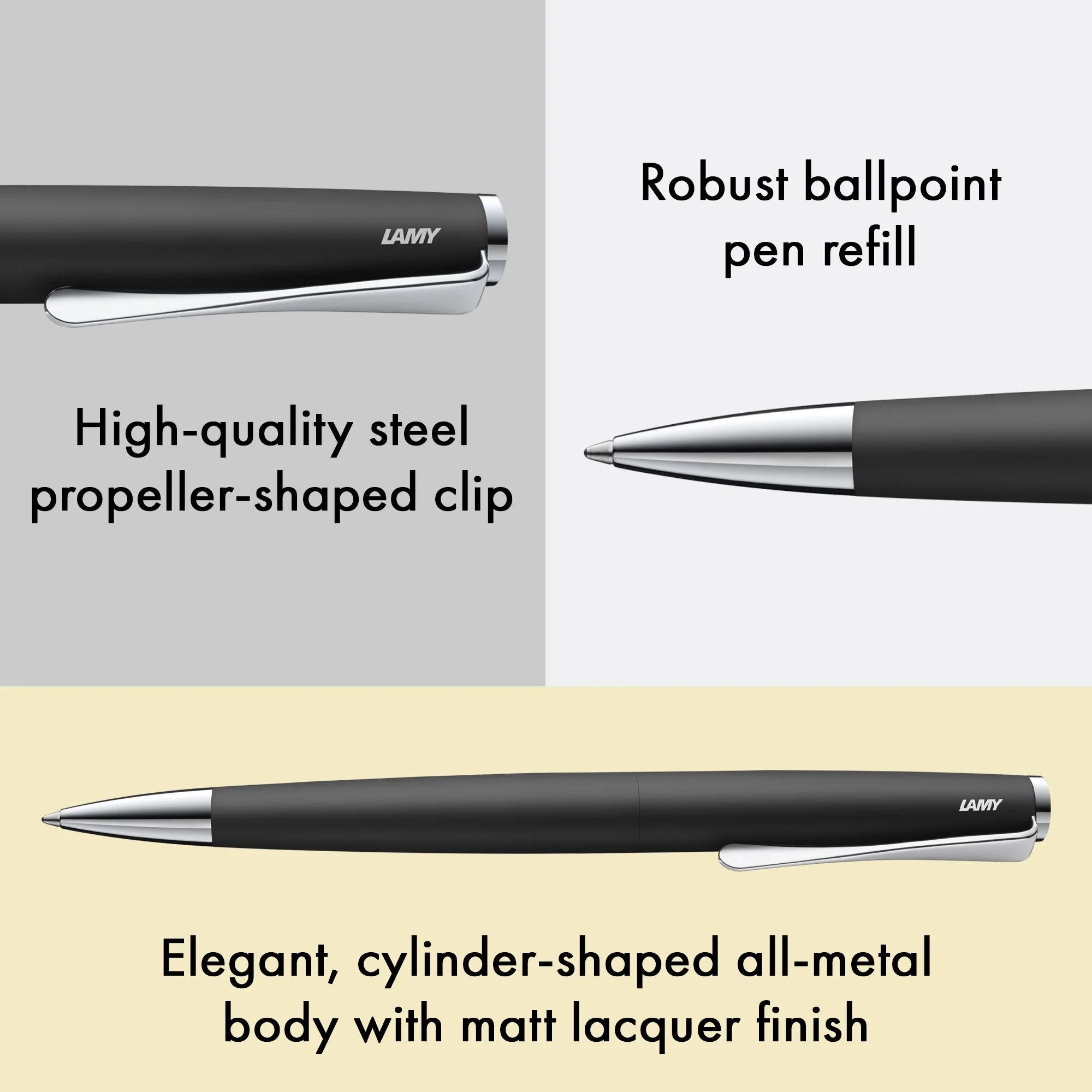 Stylo bille LAMY studio - Black - 4014519291046
