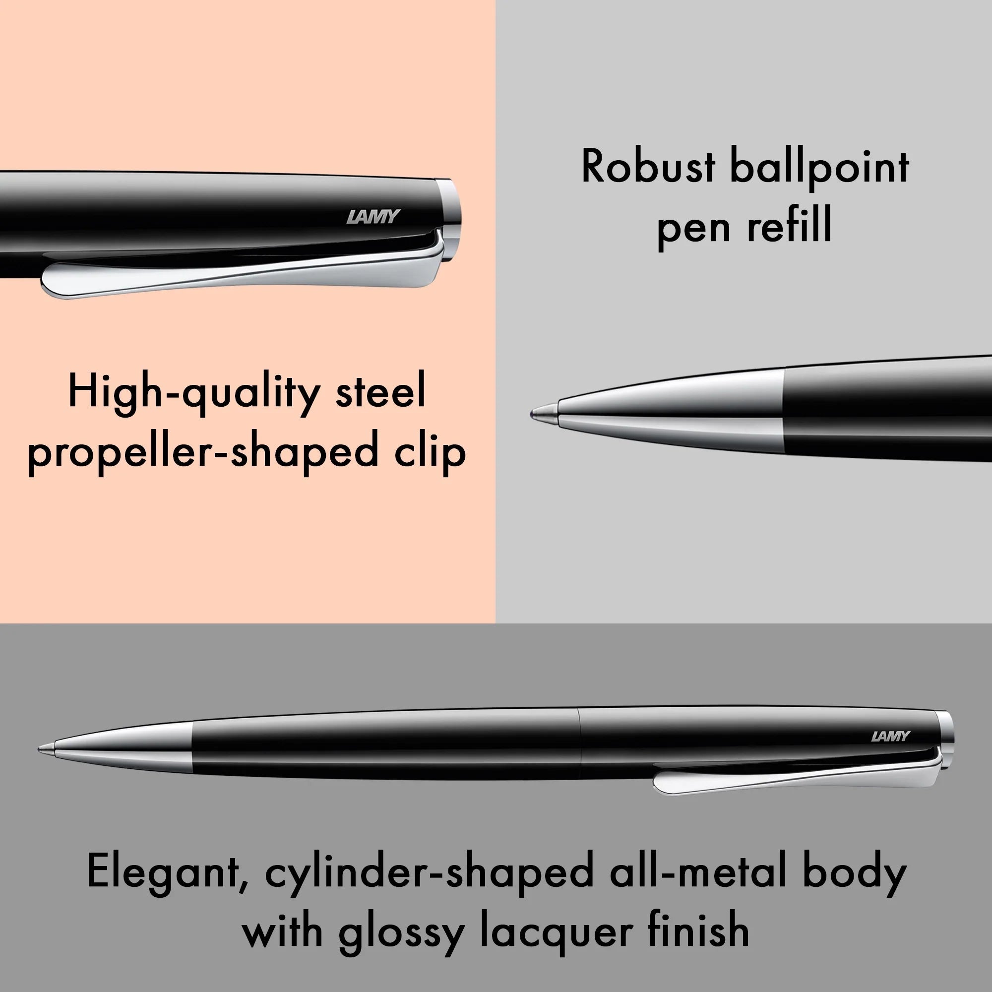 Stylo bille LAMY studio - Pianoblack - 4014519693208