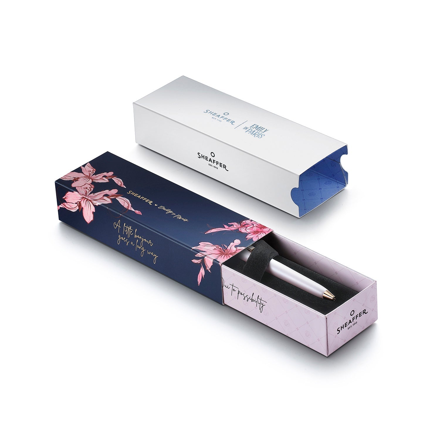 Stylo bille SHEAFFER Prelude Mini Emily in Paris - Pastel Pink & Swarovski Crystal RGT - 