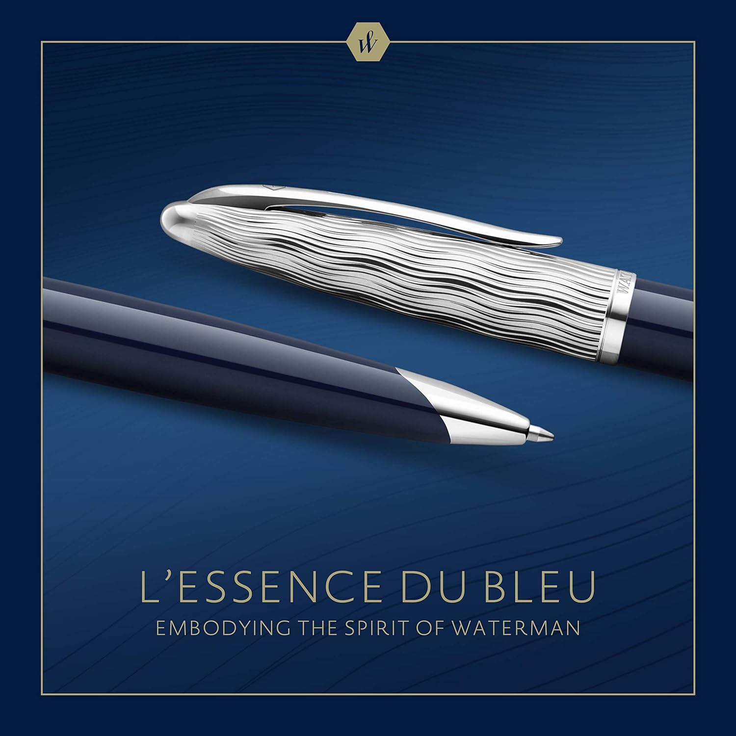 Stylo bille WATERMAN Carène l'Essence du Bleu - Medium (M) - Bleu - 