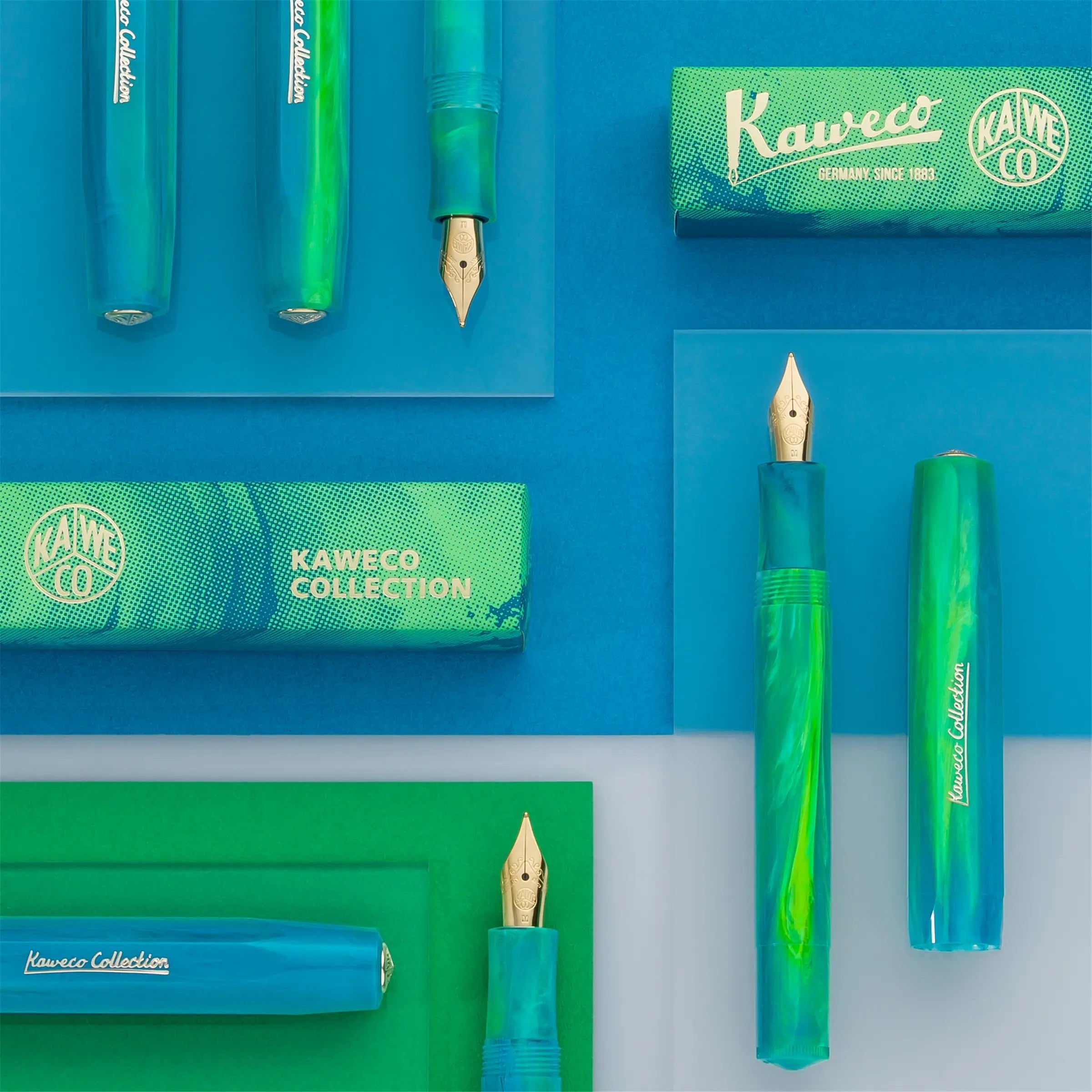 Stylo plume KAWECO Collection Marble Ocean - Extra-fine (EF) - 4251734928641