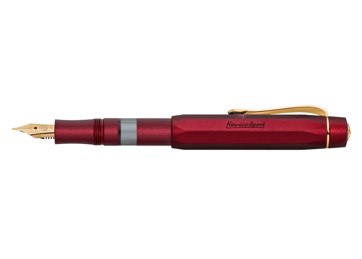 Stylo plume KAWECO Piston Sport AL Bordeaux/Gold - Extra-fine (EF) - 4251734926616
