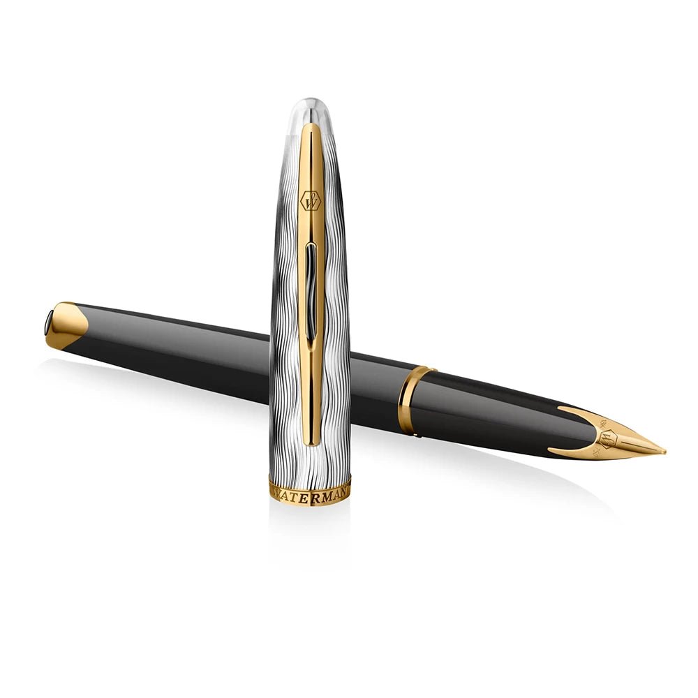 Stylo plume WATERMAN Carène Reflets de Paris - Fine (F) - Noir - -