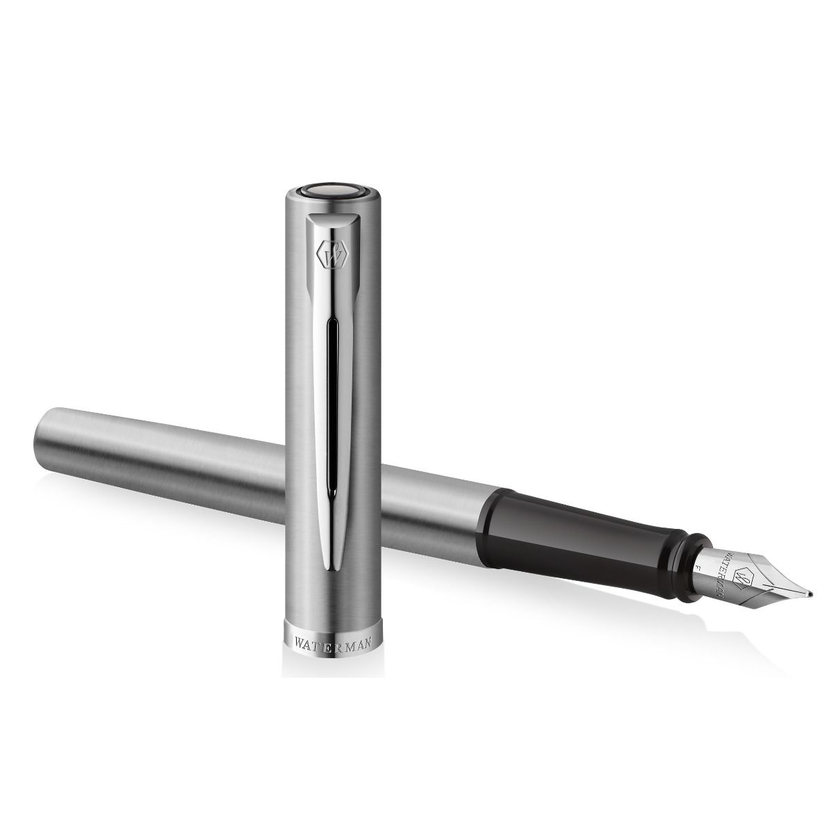 Stylo plume WATERMAN Impression - Acier Métallisé CT - Fine (F) - 3026982254504