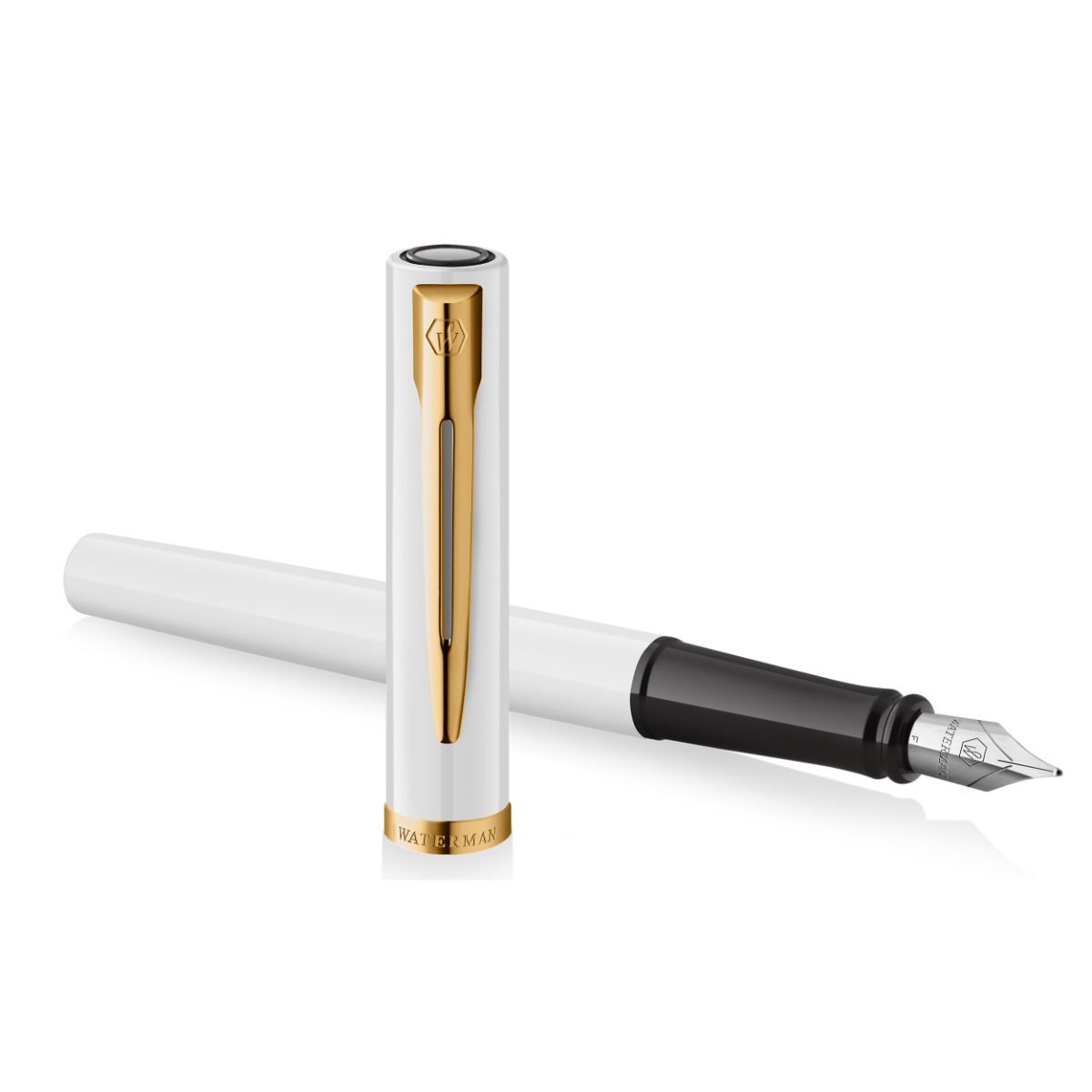 Stylo plume WATERMAN Impression - Blanc GT - Fine (F) - 3026982254696