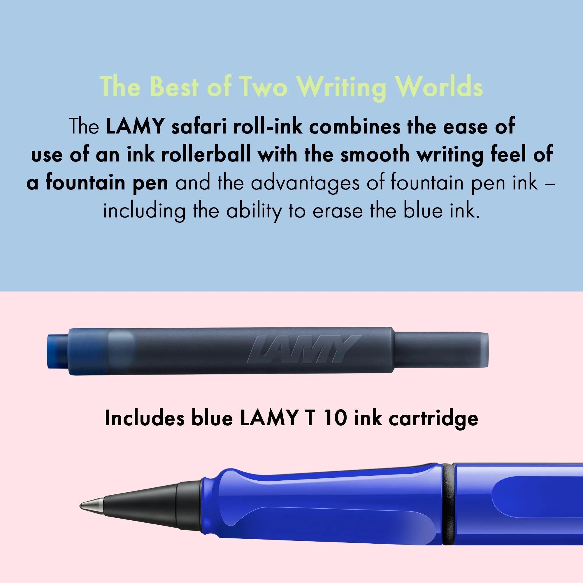 Stylo roller à cartouches LAMY safari - Blue - 
