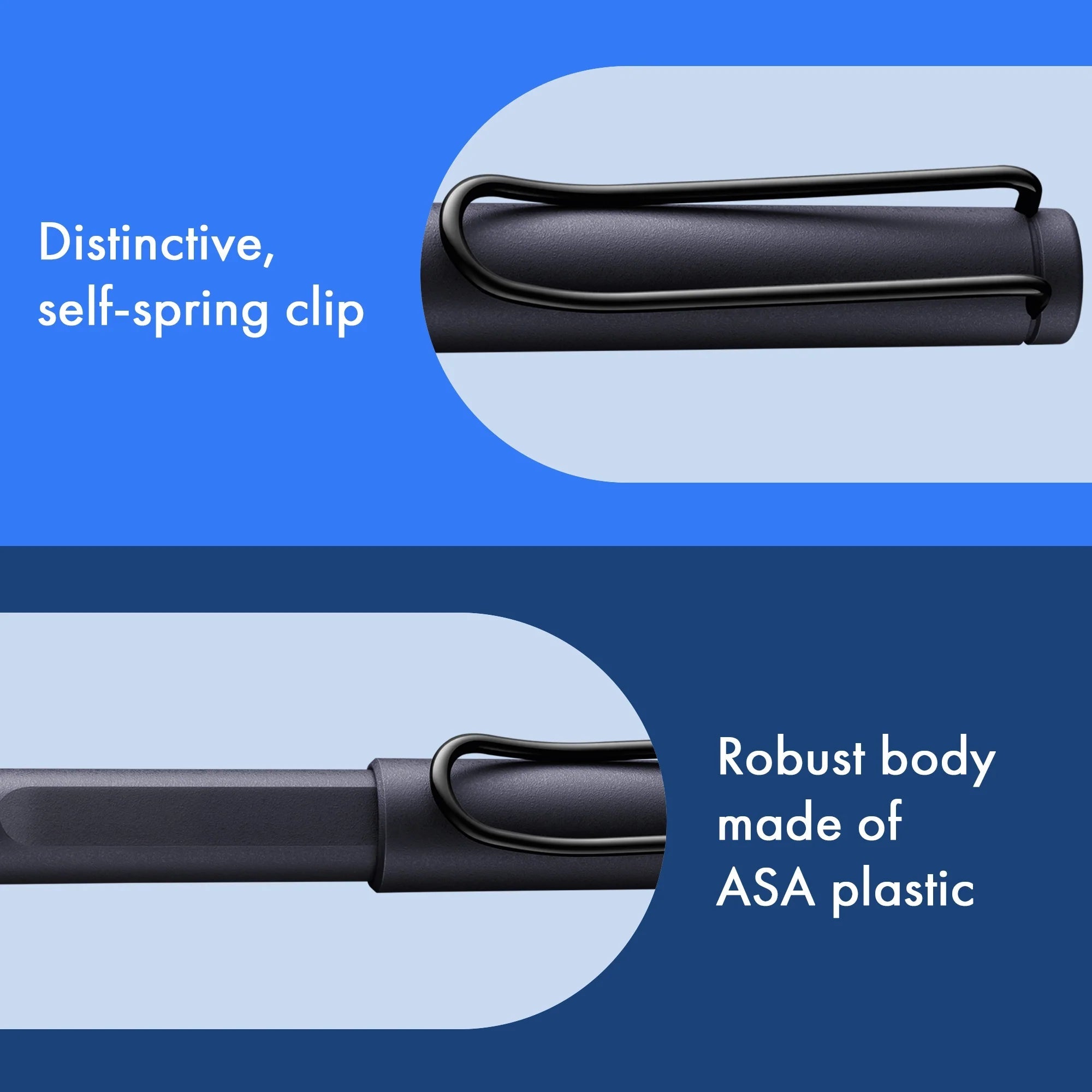 Stylo roller à cartouches LAMY safari - Steel Black - 