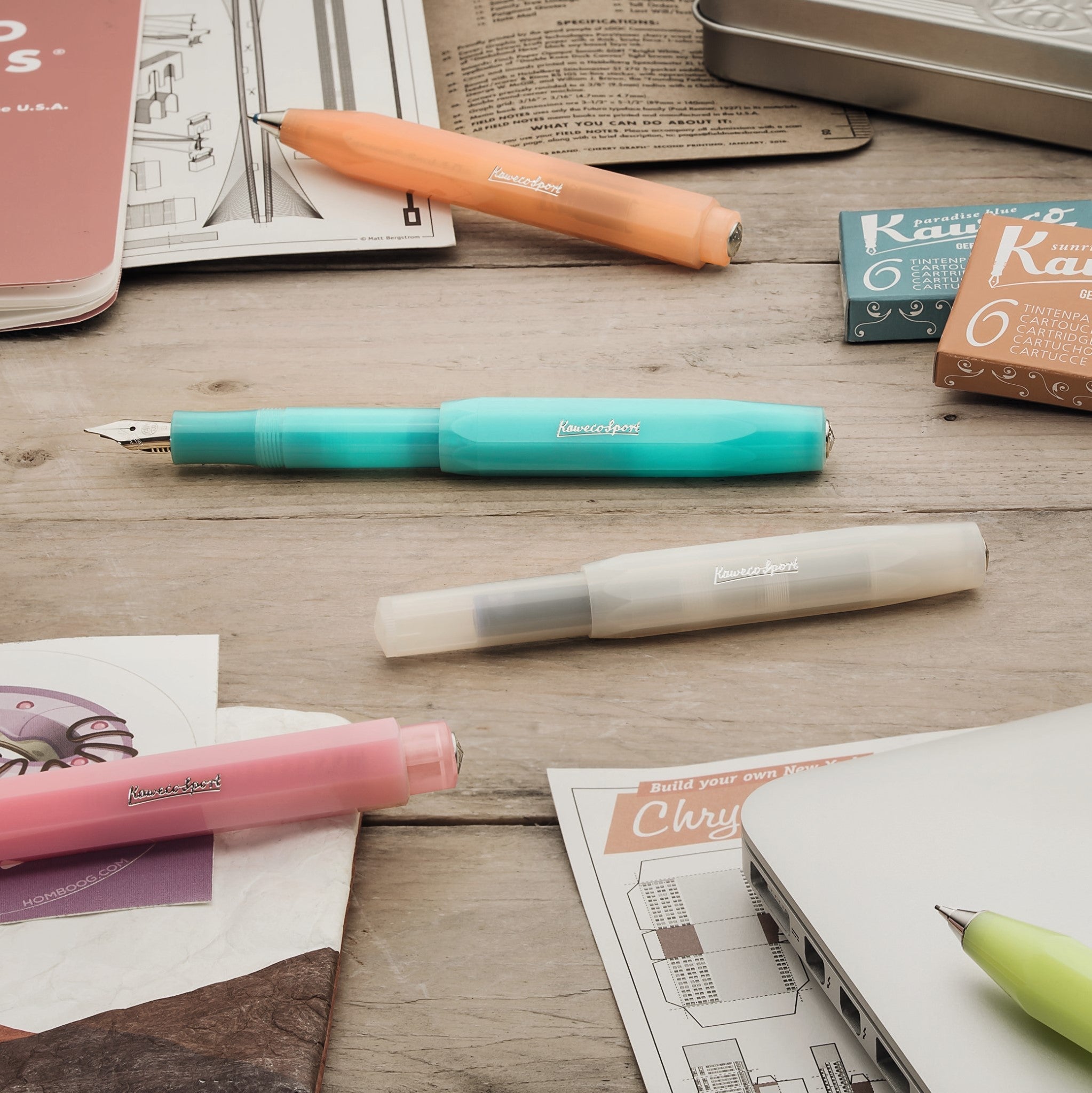 Stylo roller KAWECO Frosted Sport - Soft Mandarin - 4250278617387