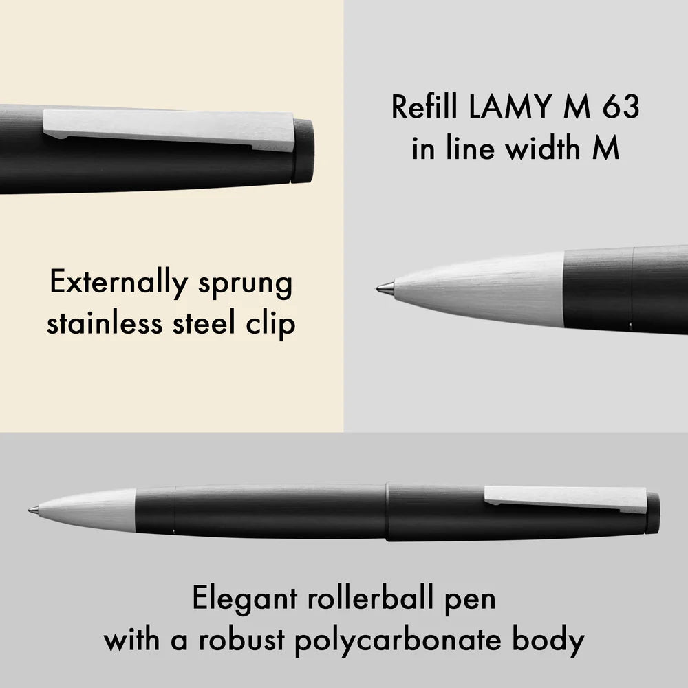 Stylo roller LAMY 2000 - Black - 4014519192480