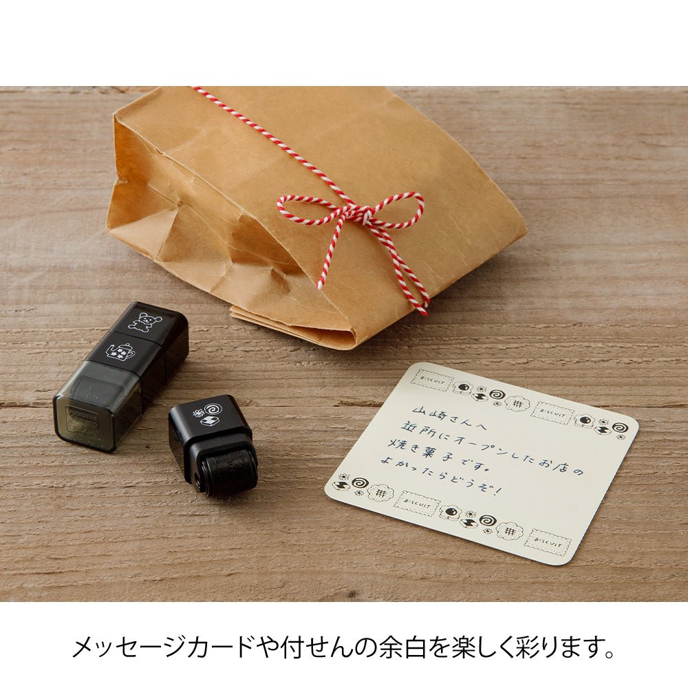Tampon rouleau MIDORI Paintable Stamp - Motif Objets du Quotidien - 