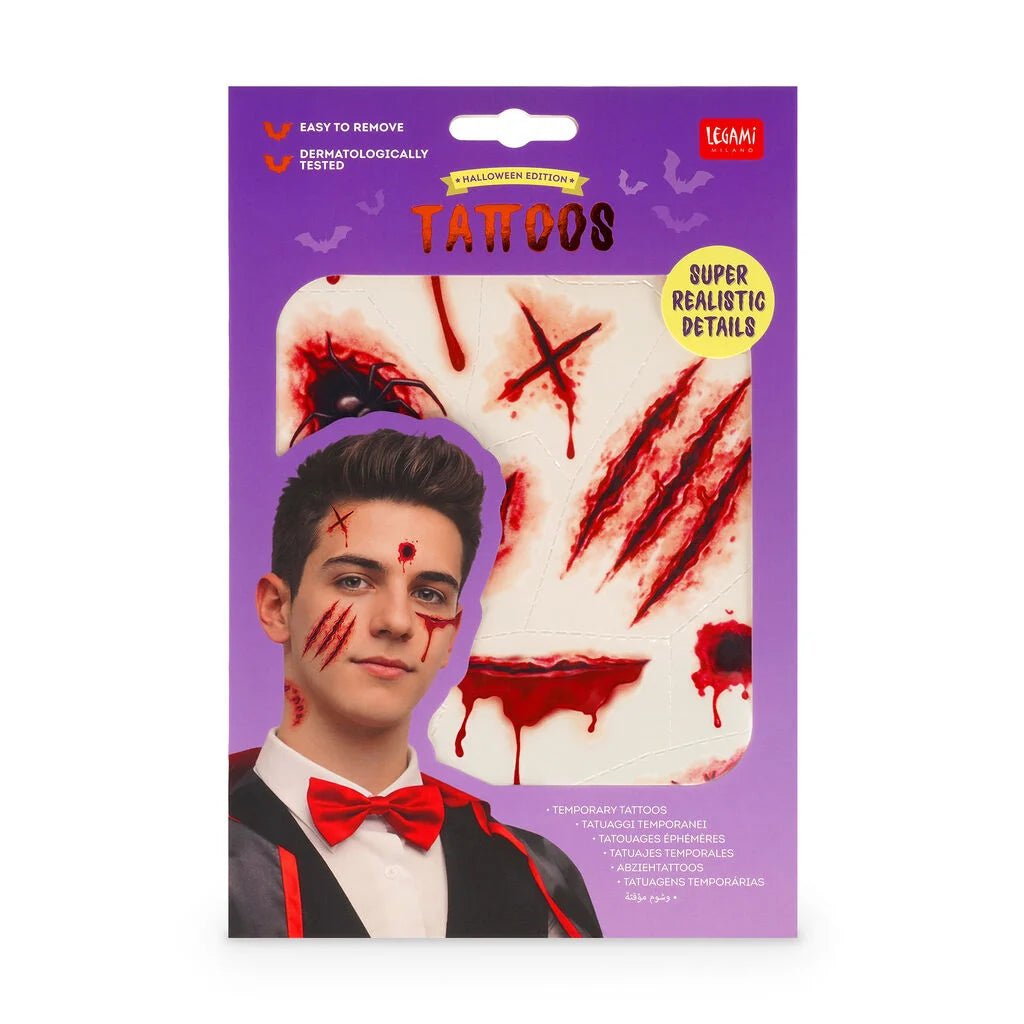 Tatouages éphémères visage et corps LEGAMI - Halloween Edition - Tattoos - 8052694143190