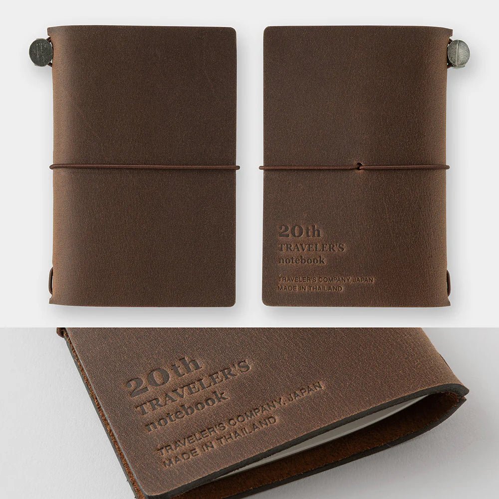 TRAVELER'S notebook 20TH ANNIVERSARY SET - card size - marron - 4902805154123