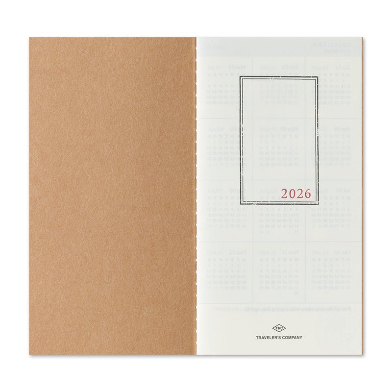 TRAVELER'S notebook - agenda mensuel 2026 (regular size) - 