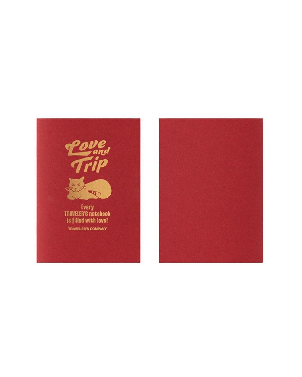TRAVELER'S notebook LOVE AND TRIP Red - carnet papier crème (passport size) - 