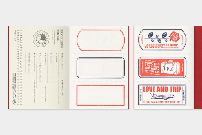 TRAVELER'S notebook LOVE AND TRIP Red - passport size - rouge - 