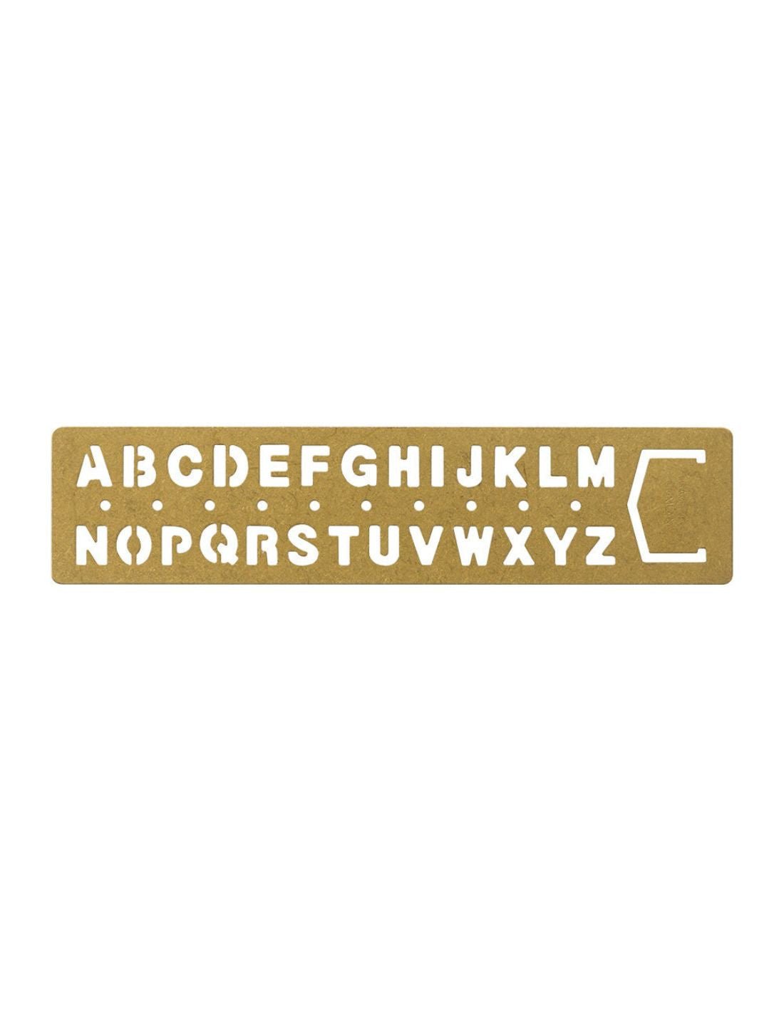 TRC BRASS - marque - page et pochoir (alphabet) en laiton - TN Passport size / TN Regular size - 4902805421690