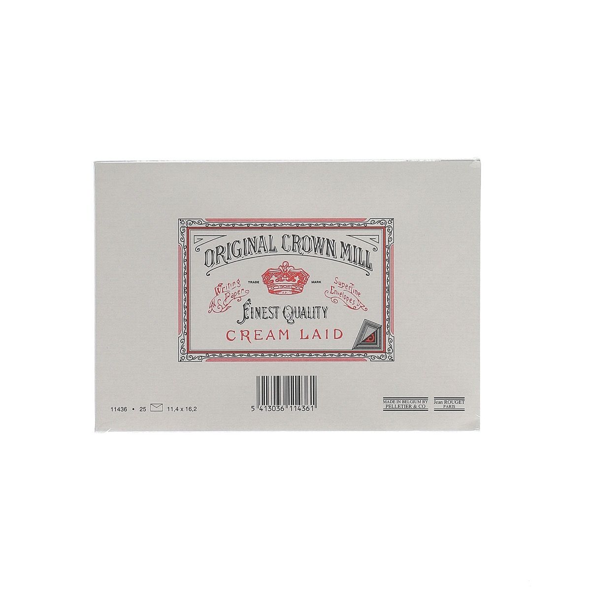 25 enveloppes Vergé format C6 - 11.4 x 16.2 cm - 100 g/m² - Gris - 5413036114361