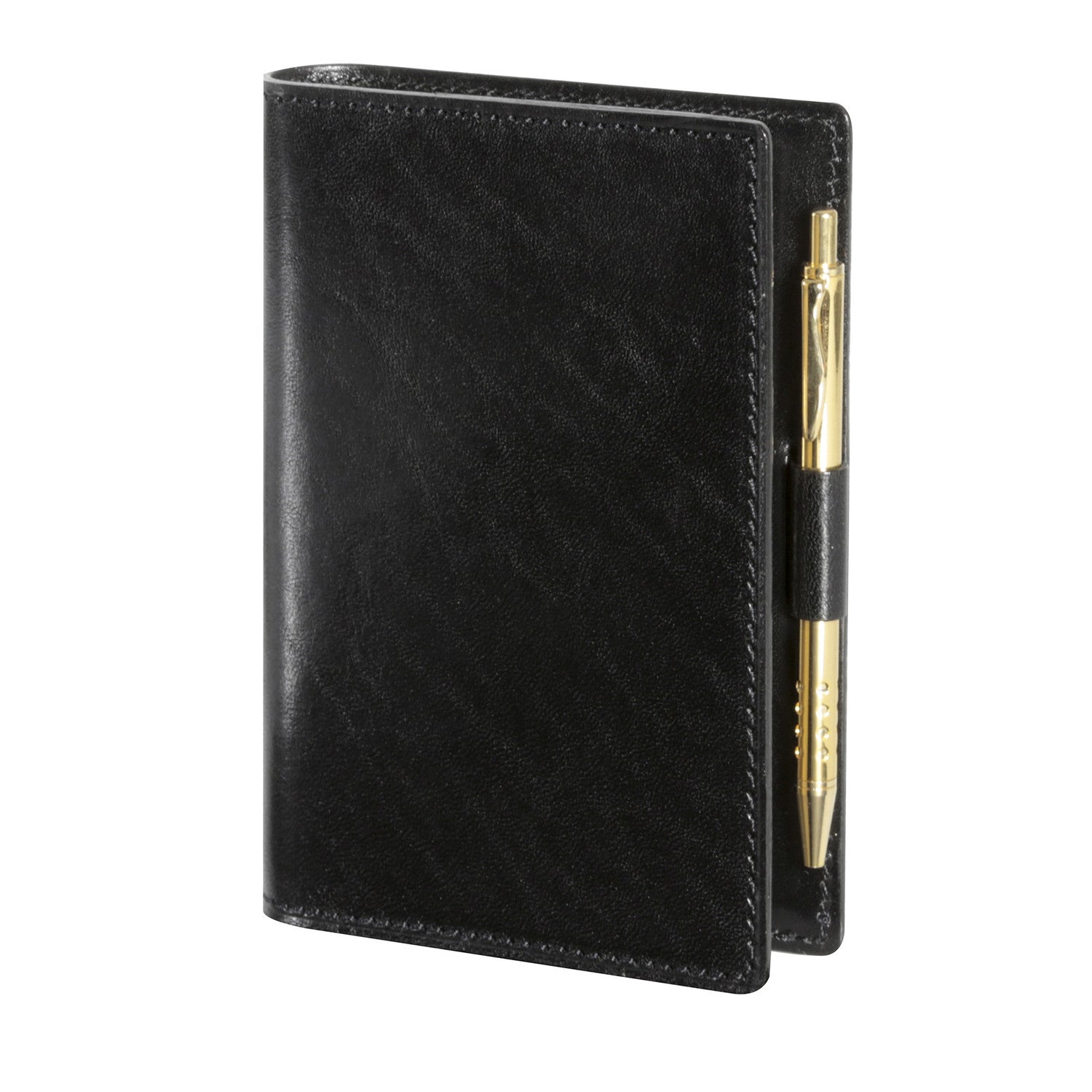 Organiseur MIGNON AK12 - 9 x 13 cm - 2 jours par page - Orientation horizontale - Veau Boboli noir