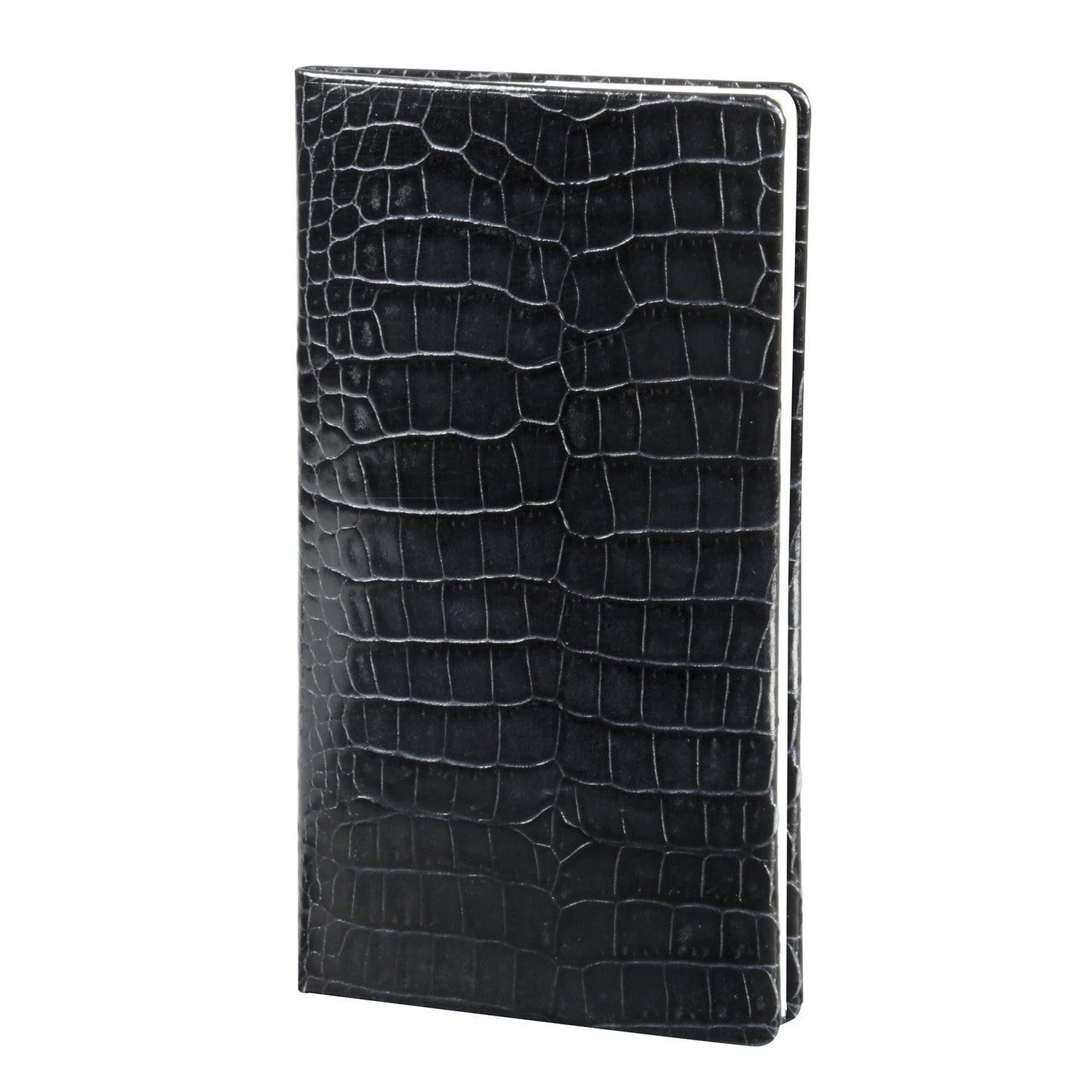 Agenda MIGNON AS16  - 8,8 x 16,5 cm - 1 semaine sur 2 pages - Orientation horizontale - Croco Savannah noir