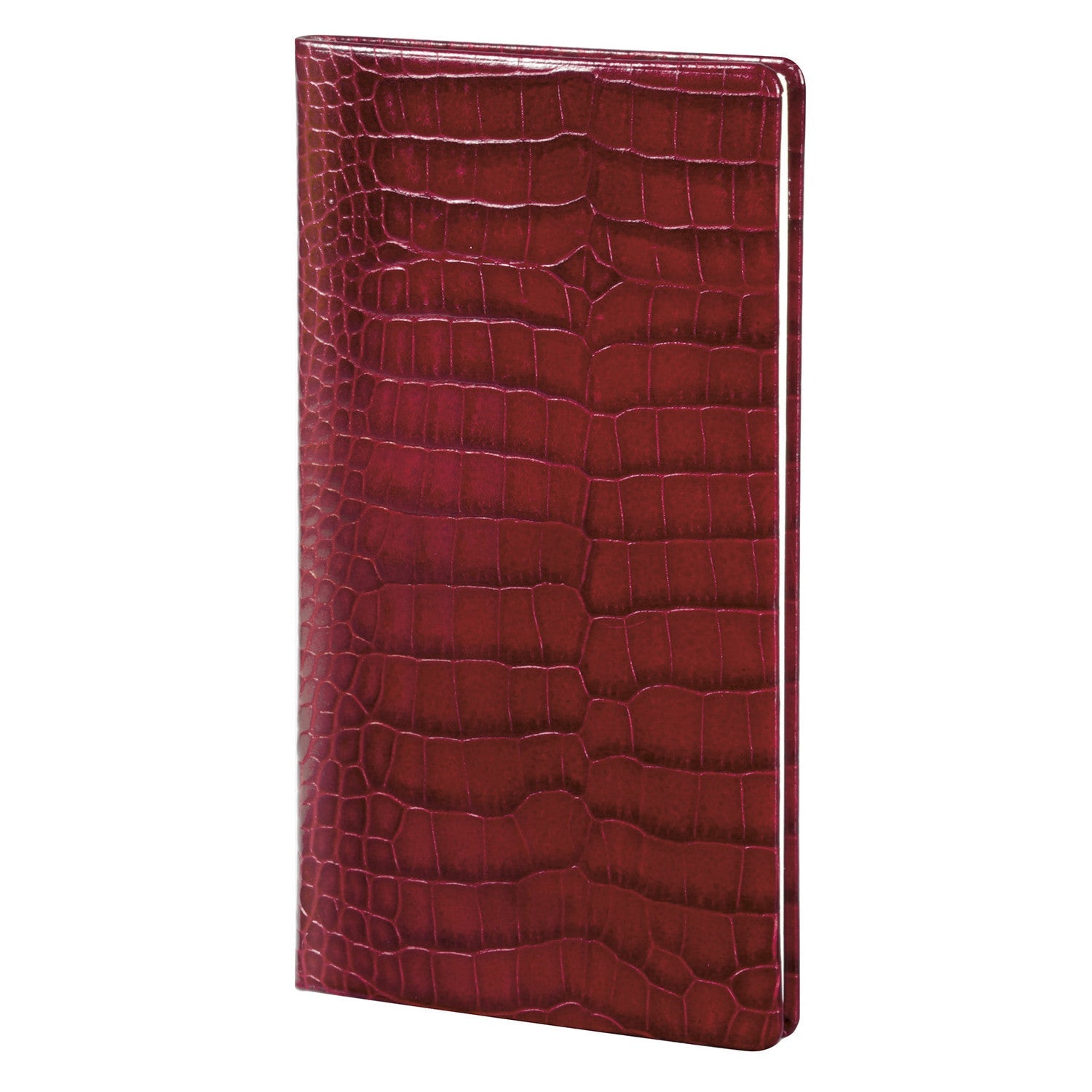 Agenda MIGNON AS16  - 8,8 x 16,5 cm - 1 semaine sur 2 pages - Orientation horizontale - Croco Savannah rouge