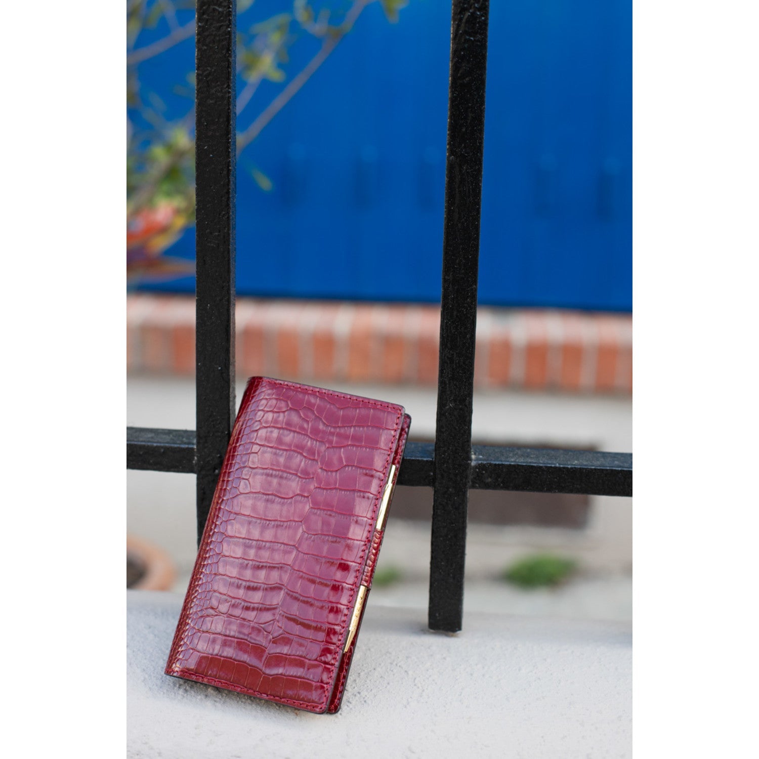 Agenda MIGNON AS16  - 8,8 x 16,5 cm - 1 semaine sur 2 pages - Orientation horizontale - Croco Savannah rouge