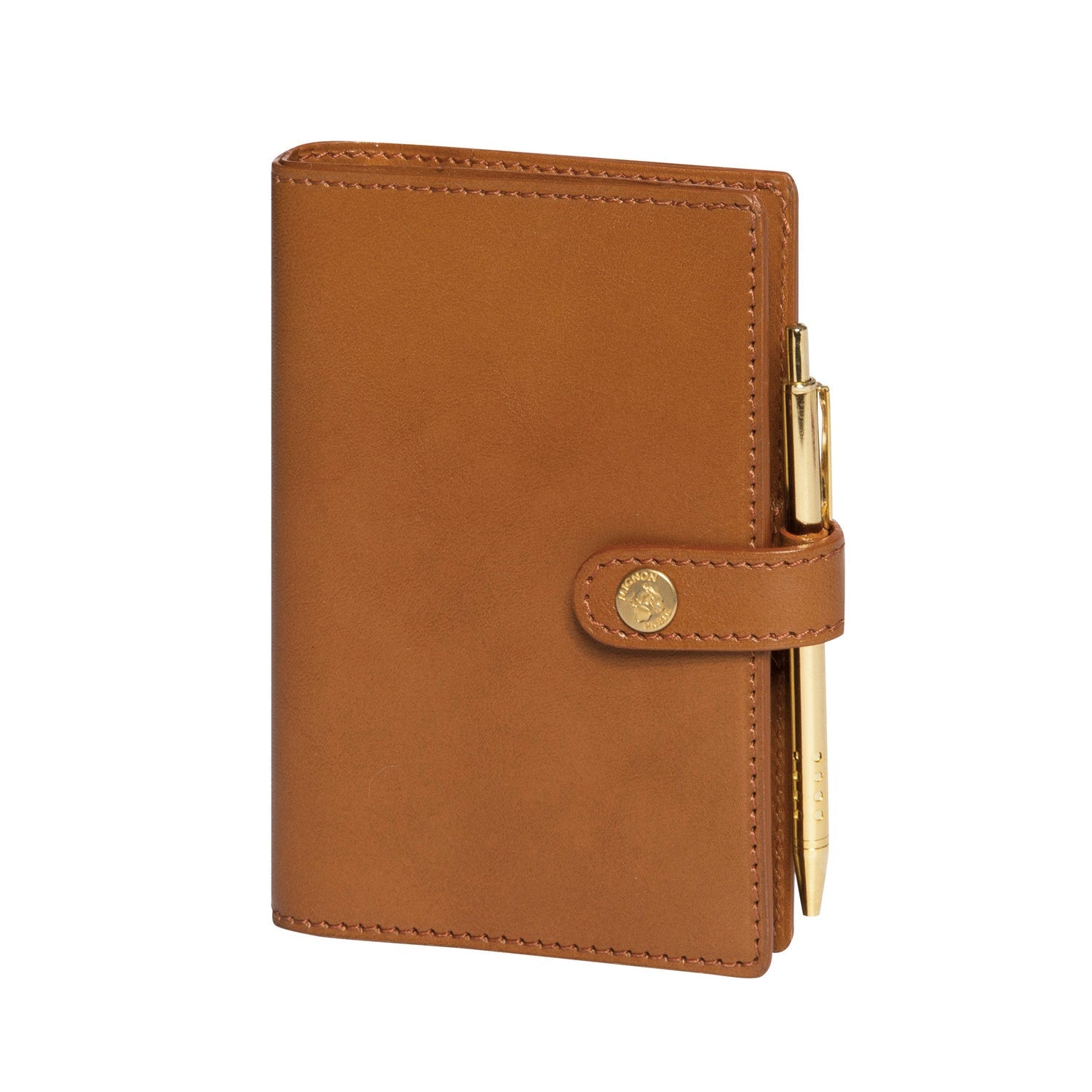 Organiseur MIGNON SK12 - 9 x 13 cm - 1 semaine sur 2 pages - Orientation horizontale - Veau Boboli camel