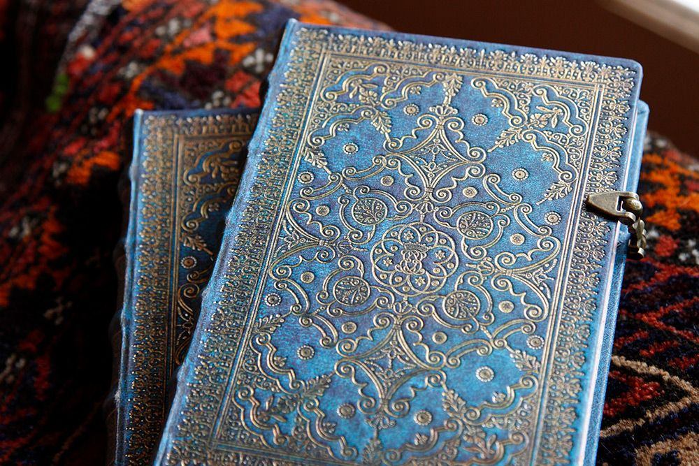 Carnet PAPERBLANKS Azur - Mini Rigide 240p - Ligné - Illustré - 9781439726839