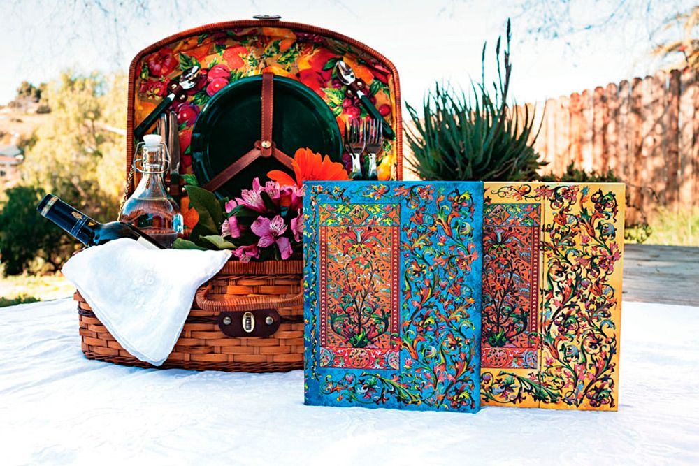 Carnet PAPERBLANKS Bleu Delphine - Slim - Hardcover - Ligné - 176p - 9781439735046