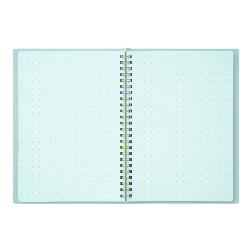 Midori Note Dot Spirale - A5 - Pointillé - Bleu Ciel - 4902805153348