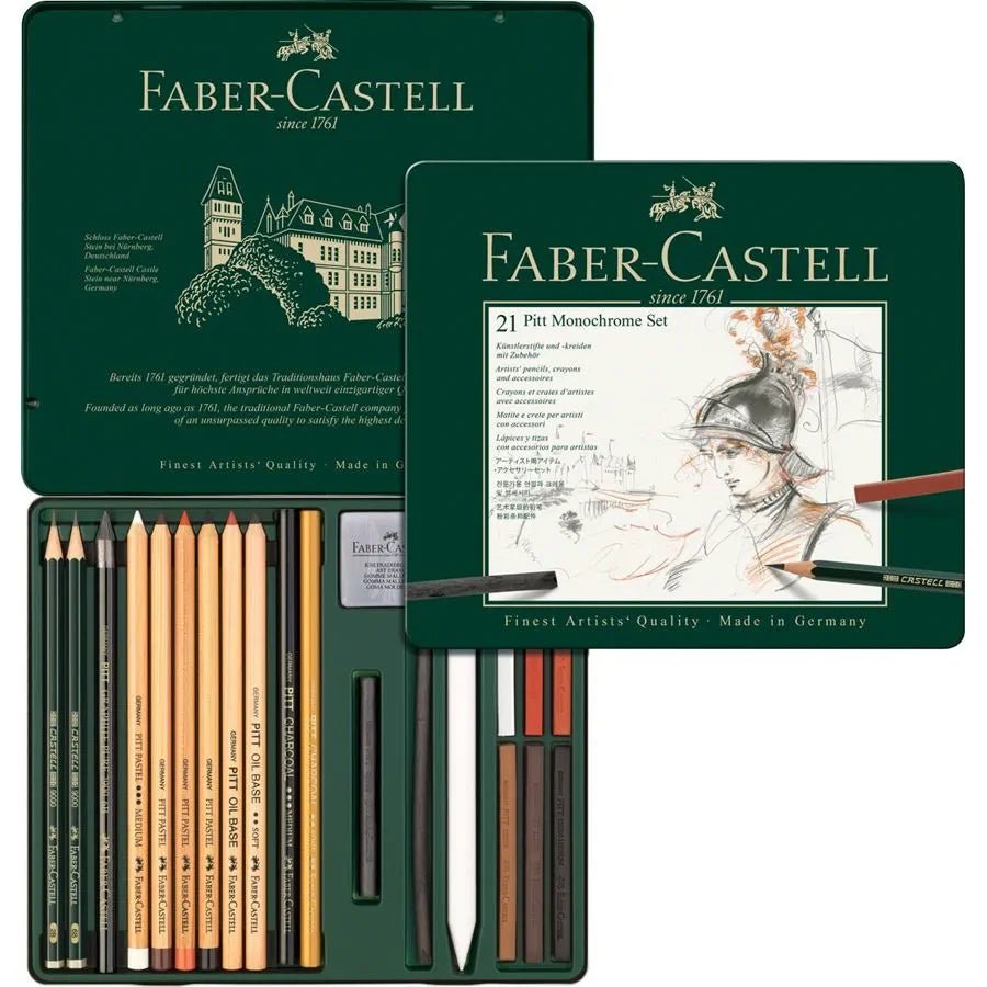 Set de crayons Pitt Monochrome - Boîte Métal 21 Pièces - 4005401129769